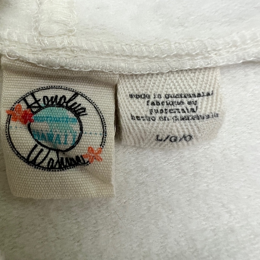 Honolua Wahine Women's Surf Palmset Pullover Hoodie BL1 Bone Large - Picture 6 of 9